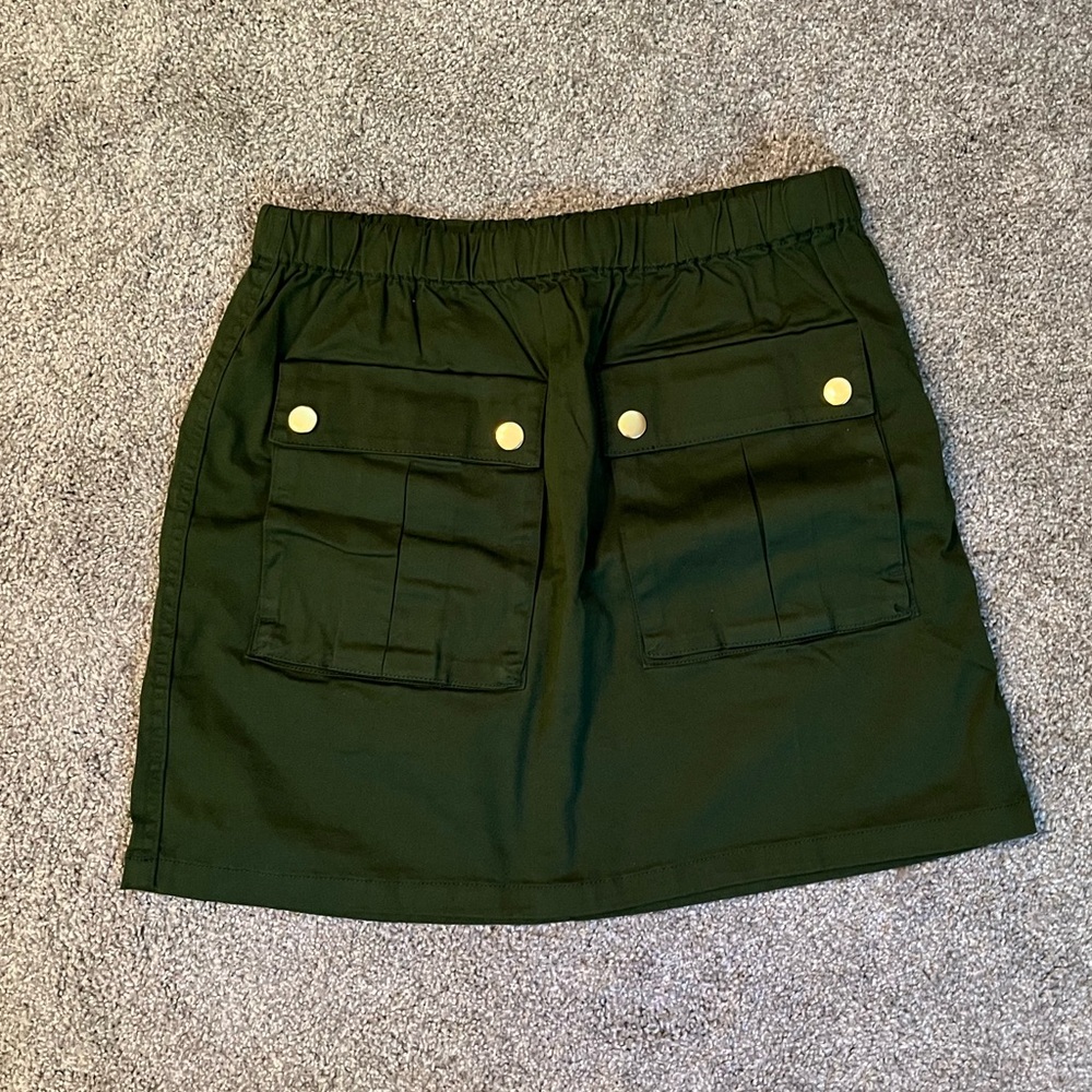 J. Crew Army Green NWT Elastic Skirt